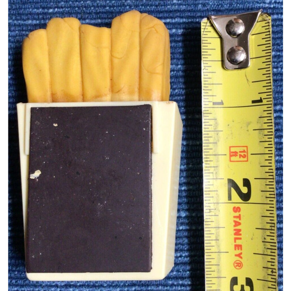 Carls Jr French Fry 1988 Fridge Magnet Fast Food Promo Premium ~884A - Picture 2 of 2